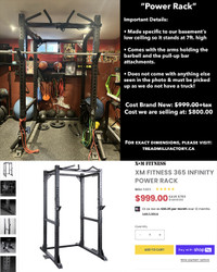 XM Power Rack (gym equipment for barbells, bench press etc.)