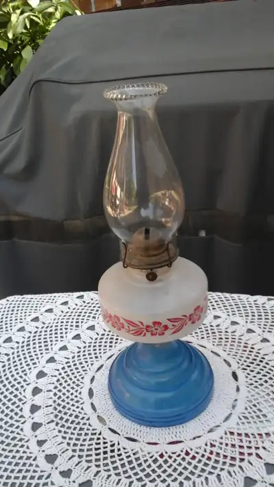 Antique oil lamp, View more