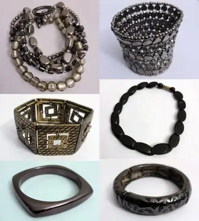 NEW - Women's Metal Silver and Gold Bangle Wrist Bracelet $30/ea, View more