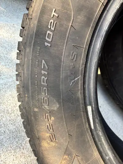For sale is a set of four Goodyear 17-inch winter tires 225/65R17 that fit rims 5x114.3 bolt pattern...