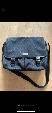 Coach black briefcase laptop bag 