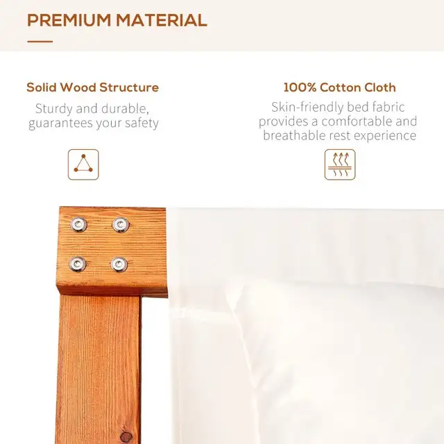 Rocking Double Sun Lounger Hammock with Curved Wooden Stand Outd in Patio & Garden Furniture in Markham / York Region - Image 6