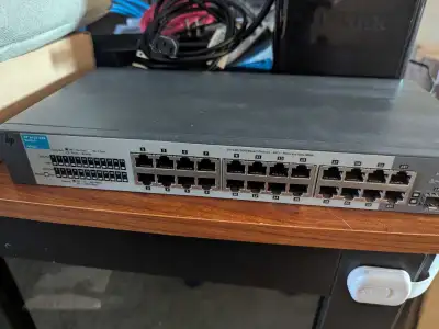 24 port switch and 6x6ft Cat6 patch cables, View more