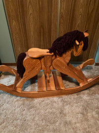 Heavy Walnut Rocking Horse