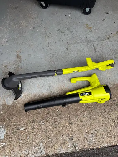 RYOBI 18V Weed Eater + Leaf Blower - No battery or charger $75 b, View more
