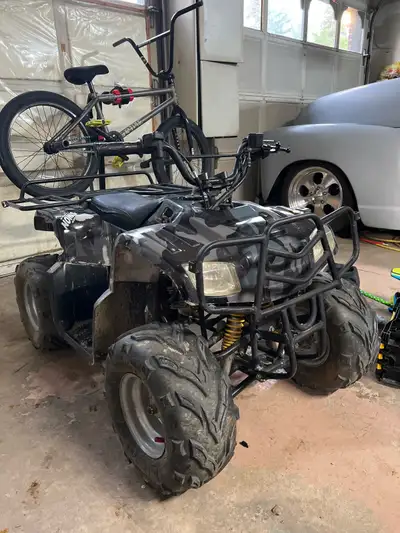 50cc Nomis Quad for Sale – $900 Engine: 50cc – Runs great, starts right up Condition: Everything wor...