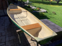 Kawartha square stern, fibreglass canoe