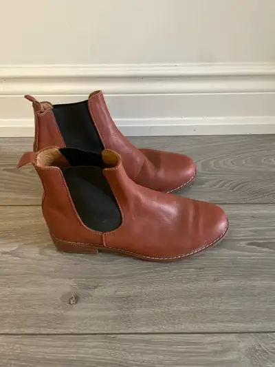 Women's Brown Leather Chelsea Boots, View more