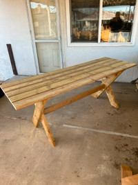 Outdoor / patio wooden table
