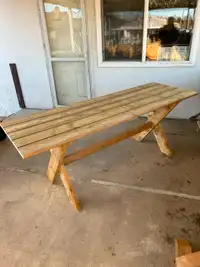 Outdoor / patio wooden table