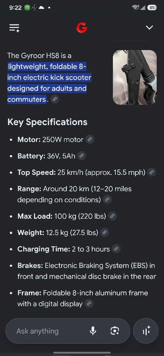 "42V" Mini Electric Scooter (BACK TO SCHOOL DEAL) in eBike in Mississauga / Peel Region - Image 10