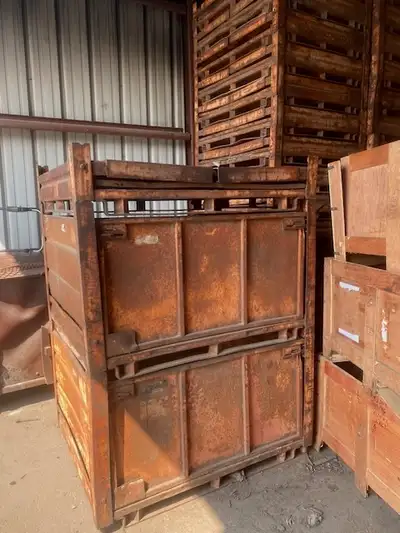 Steel Collapsible Bins 54"x44"x33" h, (25" inside ht), View more