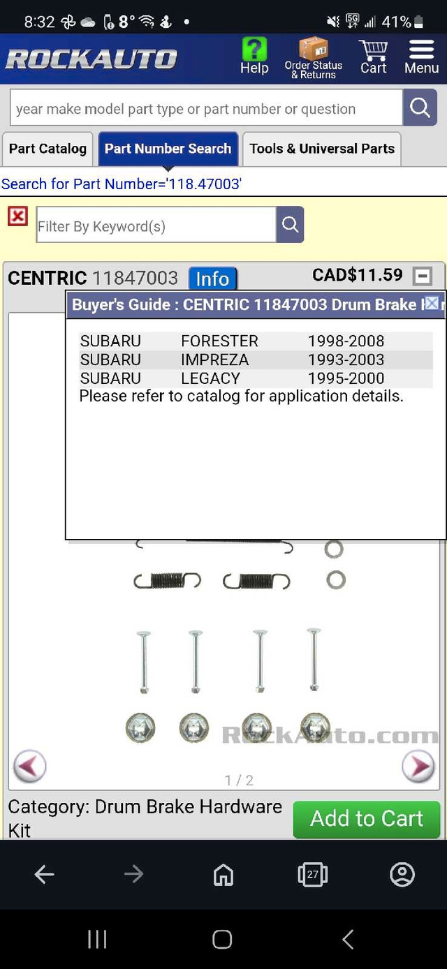 Free Subaru Rear Brakes  in Other Parts & Accessories in Barrie - Image 4