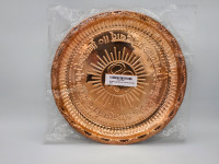Handmade copper hindu puja ritual plate 10.5" / assiette cuivre