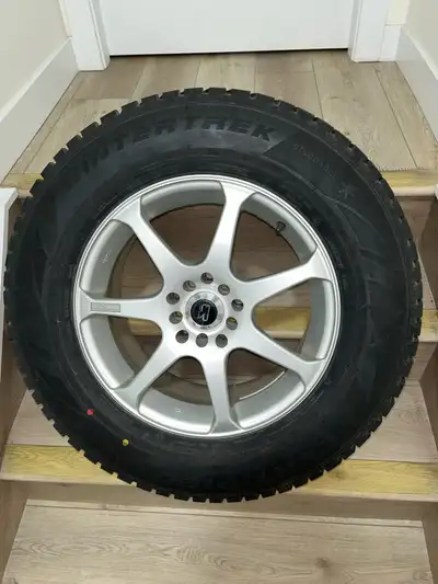 Tyres with rim and receipt from canadian tire
