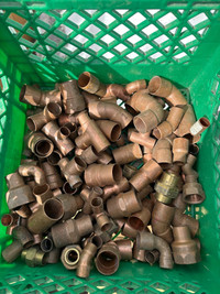 100 miscellaneous copper fittings 