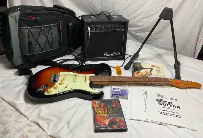 A perfect set. Jay Turser Electric Guitar, Randall Amp and accessories Electric Guitar - Jay Turser...