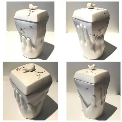 Brand New Porcelain Handmade Candy/Cookie Jar (Prayers Hand), View more