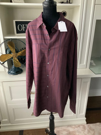 EN THREAD Men’s Burgundy Button Up Shirt Size XL BRAND NEW