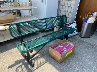 Outdoor metal bench, View more