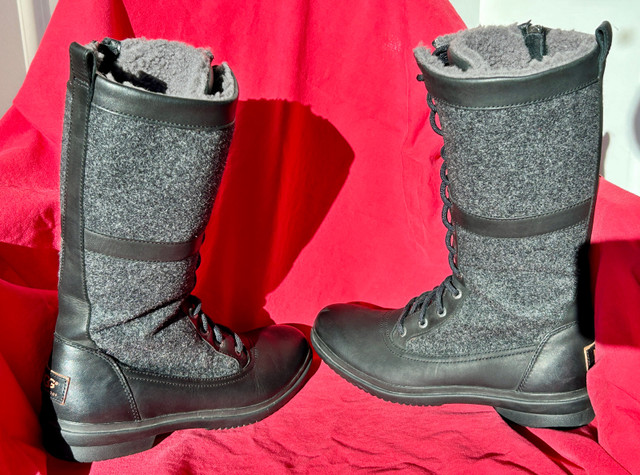 Ugg Women’s Winter Boots - Black & Grey, Size 9 in Women's - Shoes in City of Halifax - Image 4