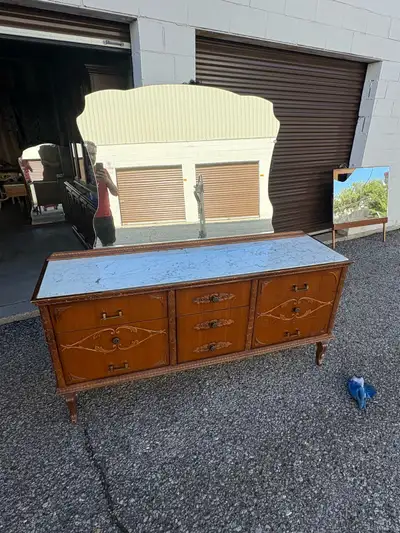 Free delivery antique Vintage Dresser with top marble, View more
