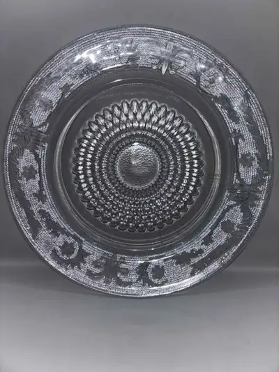 Pressed Clear Glass Platter Tray, View more