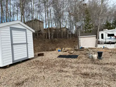 RV lot #67 at Greenwater RV Park located at Greenwater Provincial Park, Saskatchewan. The lot is com...