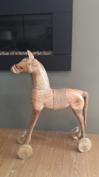 CARVED   WOODEN   HORSE