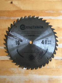 BRAND NEW King Canada Circular Saw Blade 10 in / 40T