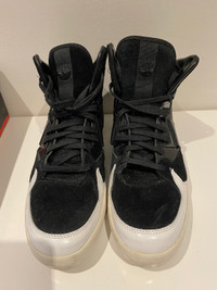 Adidas Mens C10 C75340 Black White Basketball Shoes High Top Sne