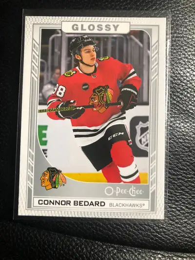Connor Bedard OPC glossy 2024 rookie card mint condition, View more