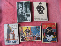 Chaplin , 5 cartes postales laminer