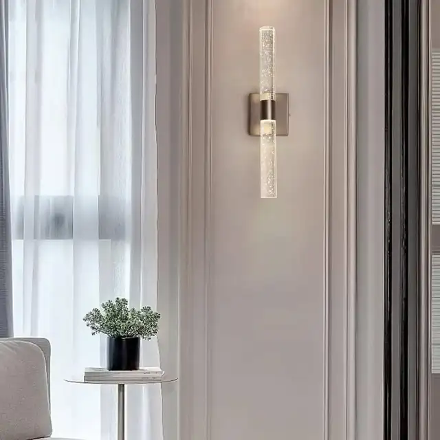 JC TOPA Modern Wall Sconces, 2-Light Dimmable LED Crystal Wall L in Indoor Lighting & Fans in Gatineau - Image 6
