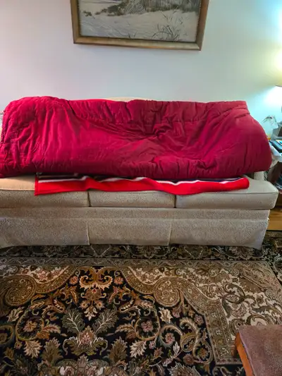 Polyester lining Recently laundered Very little use