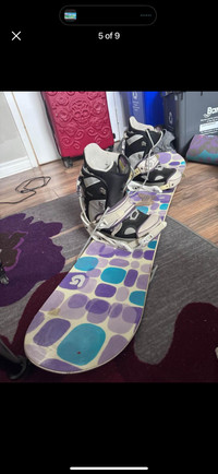 Snowboard and boots and bindings 