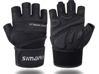 NEW SIMARI Large Workout Weight Lifting Gloves w/ Wrist Support