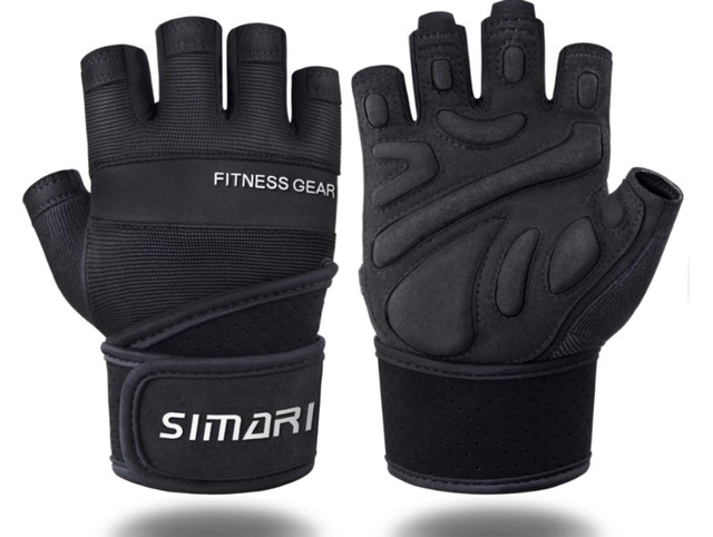 NEW SIMARI Large Workout Weight Lifting Gloves w/ Wrist Support in Exercise Equipment in Edmonton