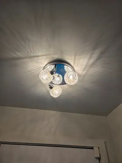 FREE ceiling light with 3 bulbs, View more