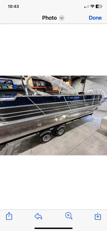 Navy Black 2023 pontoon for sale! Fish and ski style. Still in fantastic condition. Only have pics f...