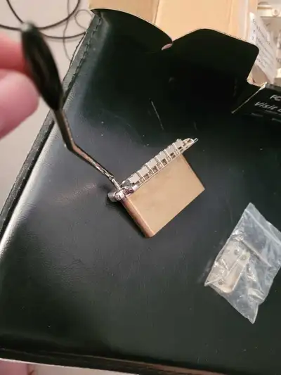 Musiclily replacement bridge brass Block tremolo. 10.5 mm 39mm spacing. Great bridge upgrade over ch...