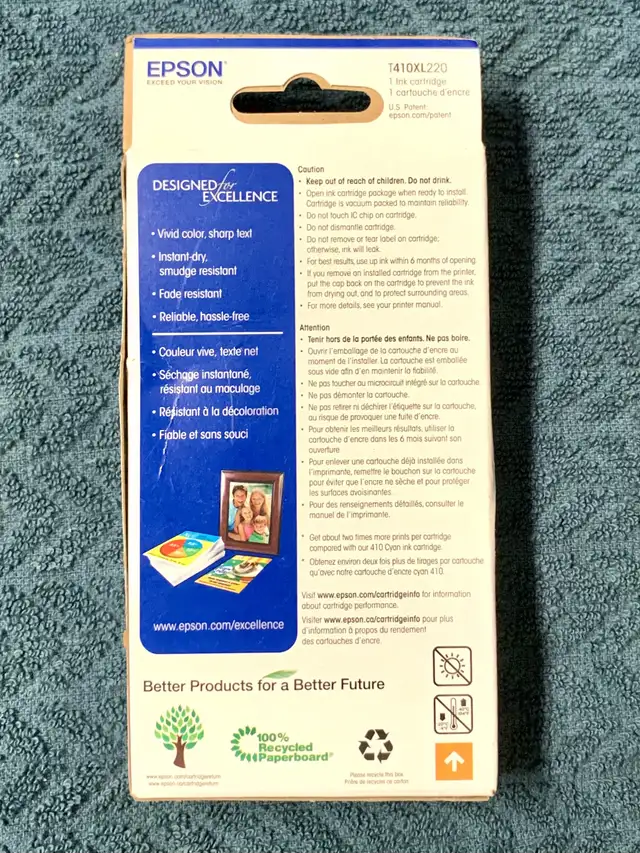 Epson Printer ink (410XL) - Geniune in Printers, Scanners & Fax in Mississauga / Peel Region - Image 3