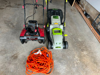 Lawn mower and snow blower with 50 ft cable combo