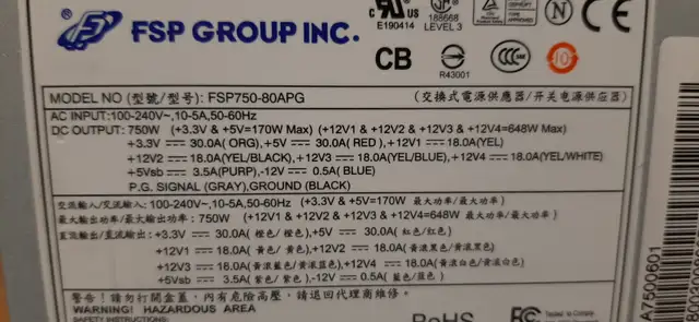 Power Supply d'ordinateur de gamer 750 Watts Très Silencieux in System Components in City of Montréal - Image 2