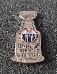 EDMONTON OILER 5 TIME STANLEY CUP CHAMPIONS PIN (1 CUP) $25.00