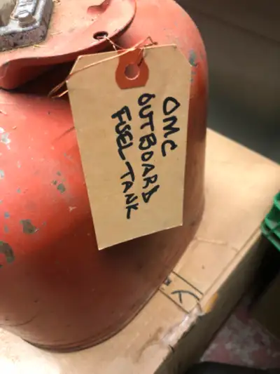 VINTAGE OUTBOARD FUEL TANK (REDUCED), View more