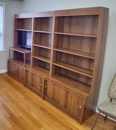 3-Piece Modular Wall Unit / Bookcase Set - Excellent Condition, View more
