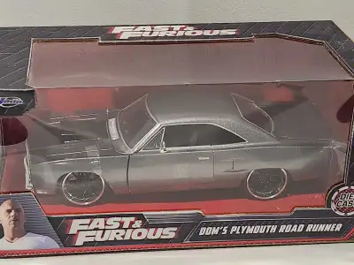 F&F Dom's Plymouth Roadrunner 1:24 diecast model, View more