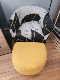 Tub Chair & Ottoman 