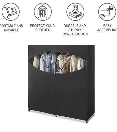 Whitmor Portable Wardrobe Clothes Storage Organizer Closet , View more